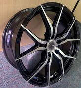 18" Velsen 608 Wheel 🔥 18X8 +38 5X112 🔥C.B 66.6 Black Machined Rim ✅ Limited🔻